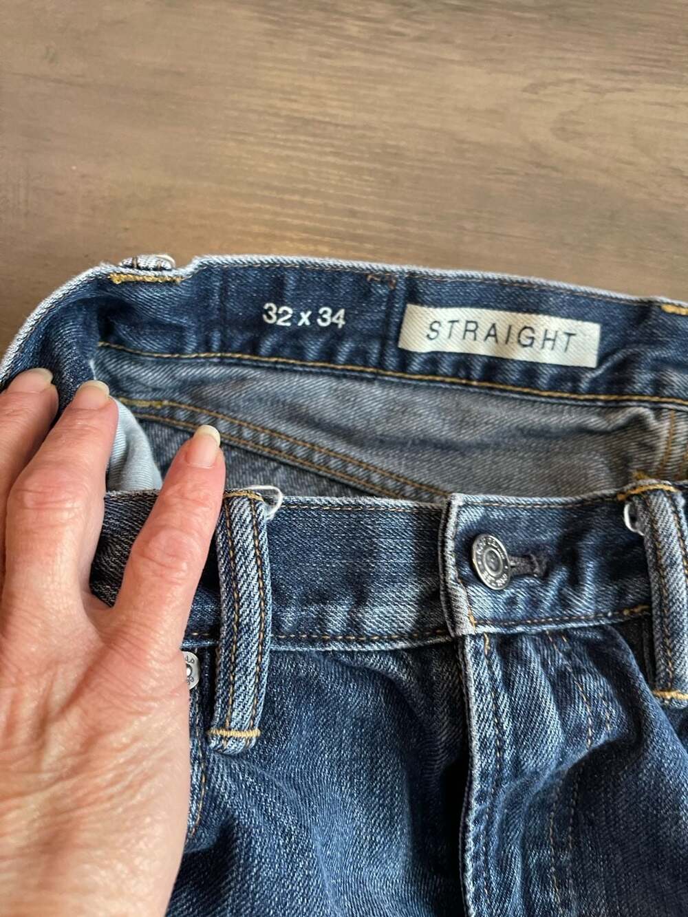 Gap 1969 Straight Blue Denim Jeans Size 32x34